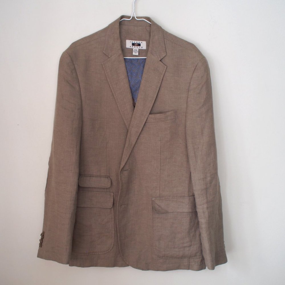 Linen men's suit jacket beige Joseph Abboud